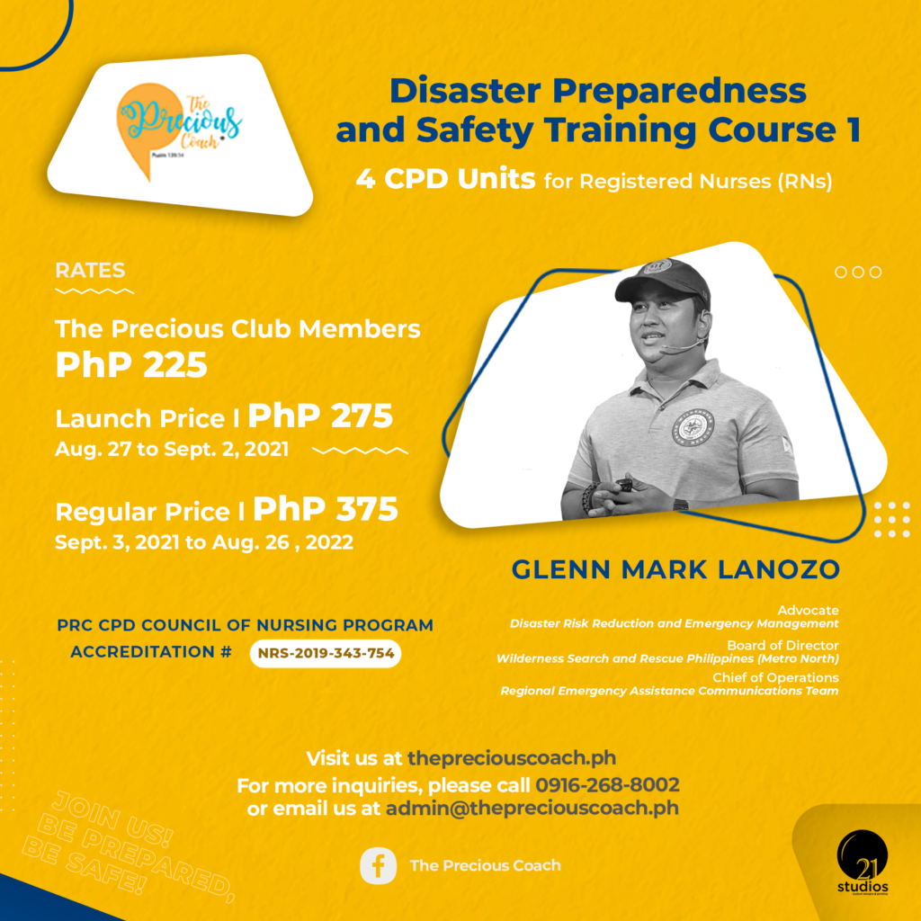 (CPDRN, CPDPTRP) Disaster Preparedness & Safety Training Course 1